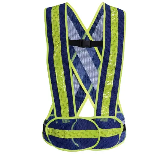 [159J-SR-1017CR] Chaleco carrillero c/broche reflej/amarillo con azul jyrsa