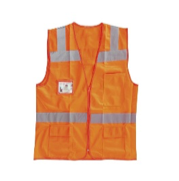 [CLR4001N] Chaleco Lica naranja c/cierre y ref Lica talla eg