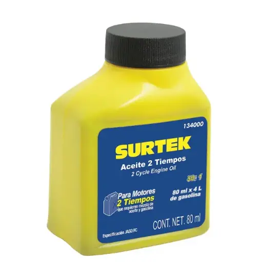 [134000] Aceite semi sintético dos tiempos 50:1, 80 ml Surtek