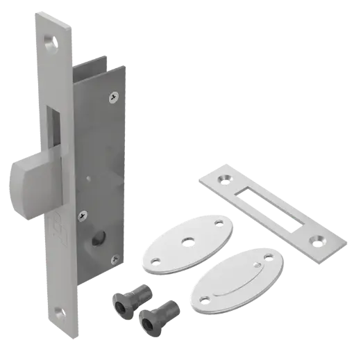 [126-1131-BCO] Chapa d paleta p/puerta linea 3" tetra bco Herralum
