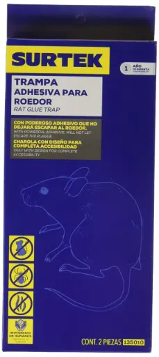 [135010] 135010 Trampa adhesiva roedor gde 2pz Surtek