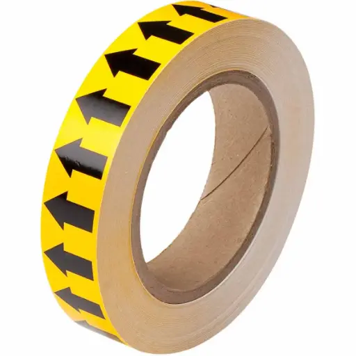 [91424] CINTA DE FLECHAS BRADY  AMARILLO/ NEGRO 1"X 90 PIES