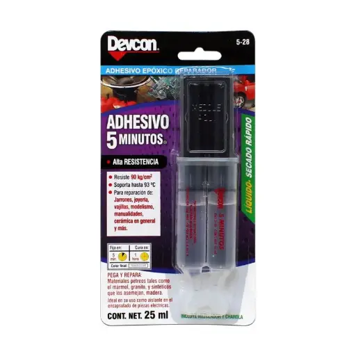 [145-005] Adhesivo jeringa 5 minutos (5-28) Devcon