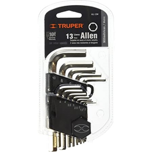 [15542] 15542 Juego 13 llaves allen mm punta hexagonal con organizador ALL-13M