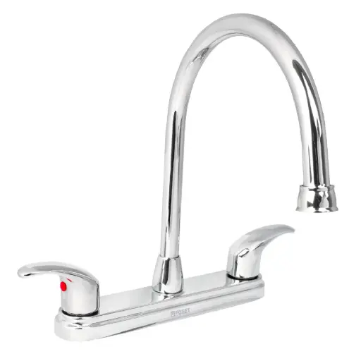 [45628] Mezcladora inox 8' para fregadero, manerales standard, aqua aqf-93