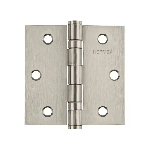 [43228] Bisagra cuadrada 3-1/2' acero inoxidable, plana, Hermex bc-354p