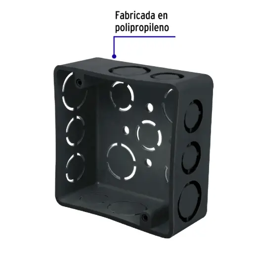 [45004] Caja cuadrada 4' x 4' plástica, Volteck cch-4x4p