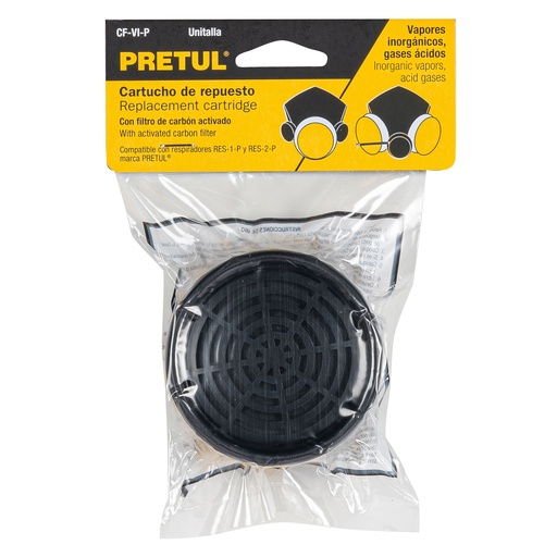 [23395] 23395 Cartucho de repuesto, vapores inorgánicos, Pretul CF-VI-P