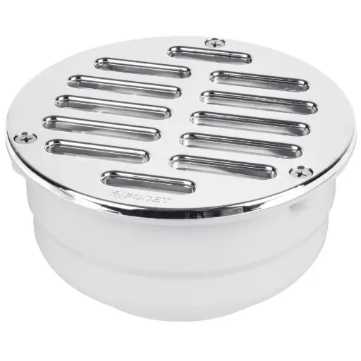 [46023] Coladera de ABS con rejilla cromada 5', con tornillos, Foset col-52
