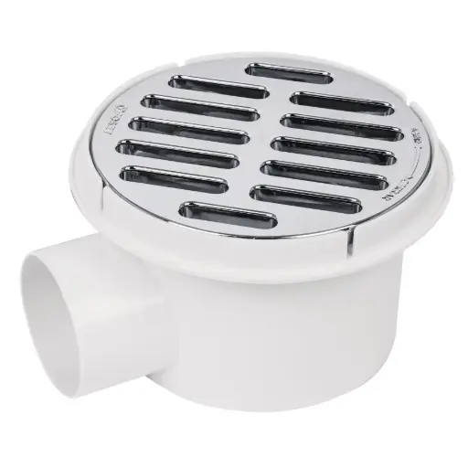 [49618] 49618 Coladera de ABS salida lateral y rejilla 5', 1/4 de vuelta COL-61