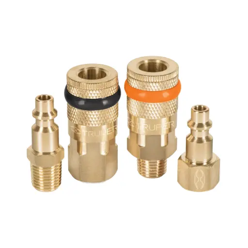 [19080] 19080 Juego de 4 piezas, coples y conectores rápidos de latón CORAL-4