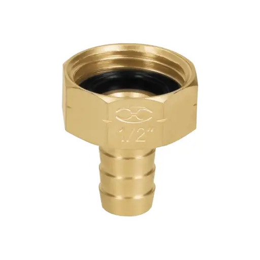 [12700] Conector 1/2' hembra de latón sólido para manguera, Truper cf-1/2b