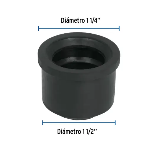 [49625] 49625 Chupón de hule negro, 1-1/2' x 1-1/4', Foset CHU-4032