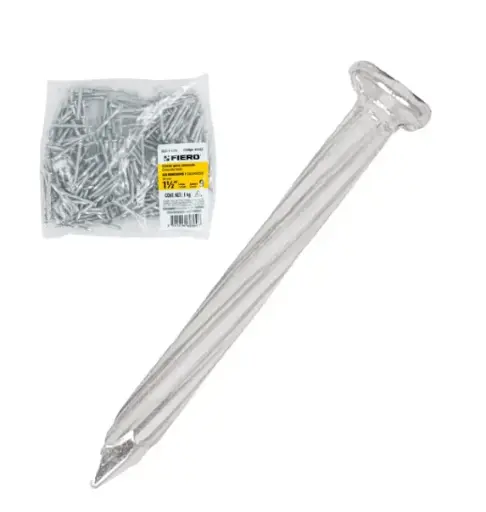 [44122] 44122 Bolsa con 1 kg de clavos para concreto galvanizados 1-1/2' CLC-1-1/2G