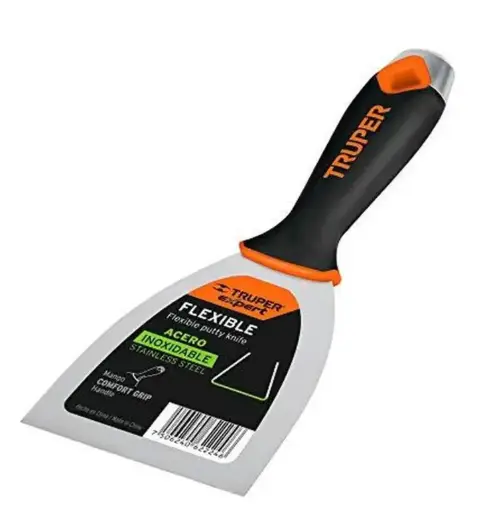 [15851] 15851 Espátula flexible 3' acero inox. mango Comfort Grip, Expert ET-3FX