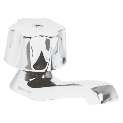 [49229] Llave individual para lavabo, maneral metálico, Foset Basic m-142