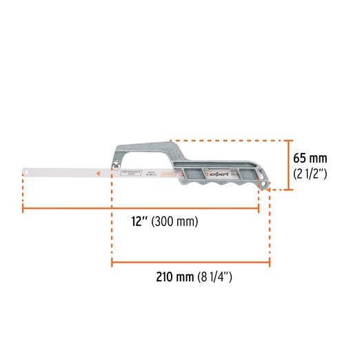 [10236] Mini arco 12' de aluminio para segueta, Truper mat-12