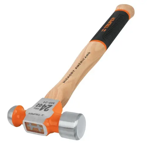 [16903] Martillo pulido de bola 24 oz mango hickory, Truper grip mb-24