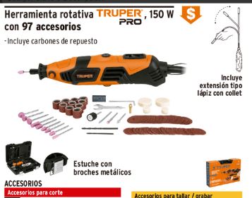 [17449] 17449 Herramienta rotativa profesional 150 W con 97 accesorios MOTO-A2