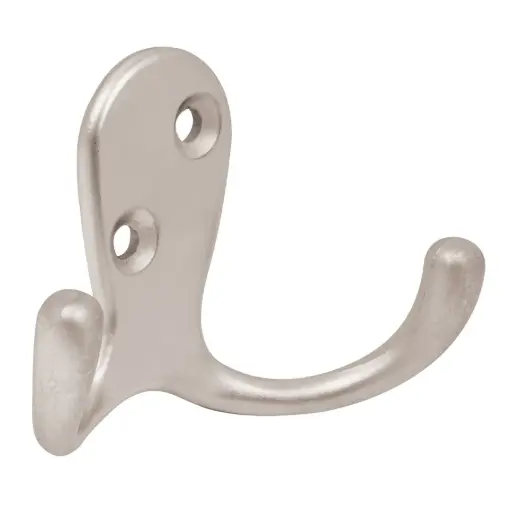 [43911] 43911 Gancho doble tipo perchero, niquel satinado, Hermex PEPU-24