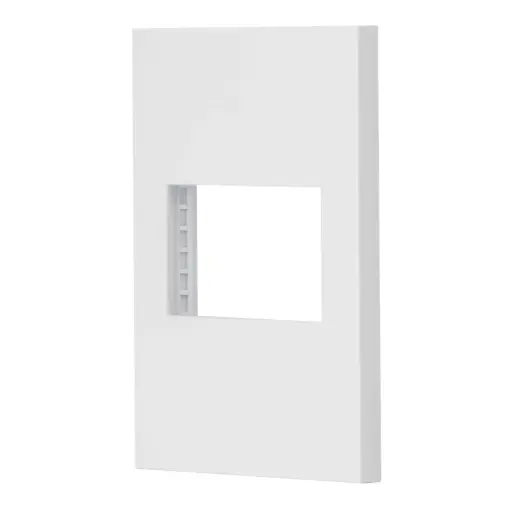[47044] Placa 1 ventana, 1.5 módulos, línea española, color blanco ppse15-eb