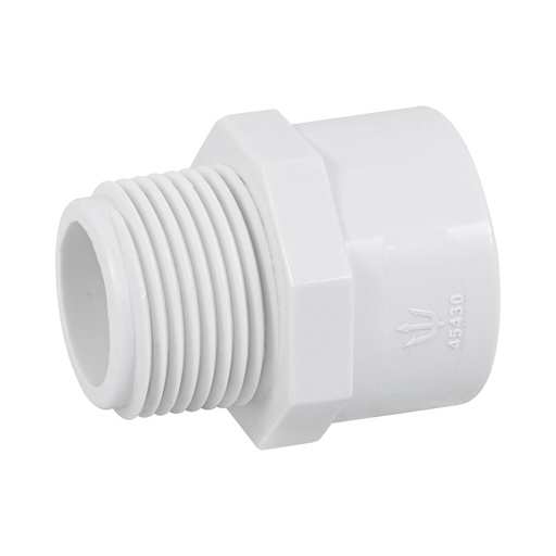 [45429] 45429 Adaptador macho de PVC de 1/2', Foset PVC-611