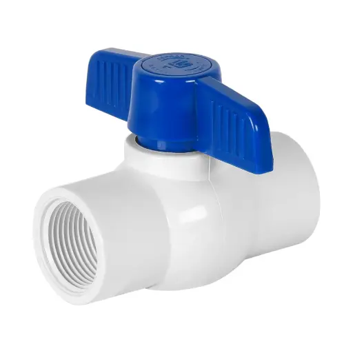 [49158] Válvula de esfera de PVC 1' para cementar, Foset pvc-es-1